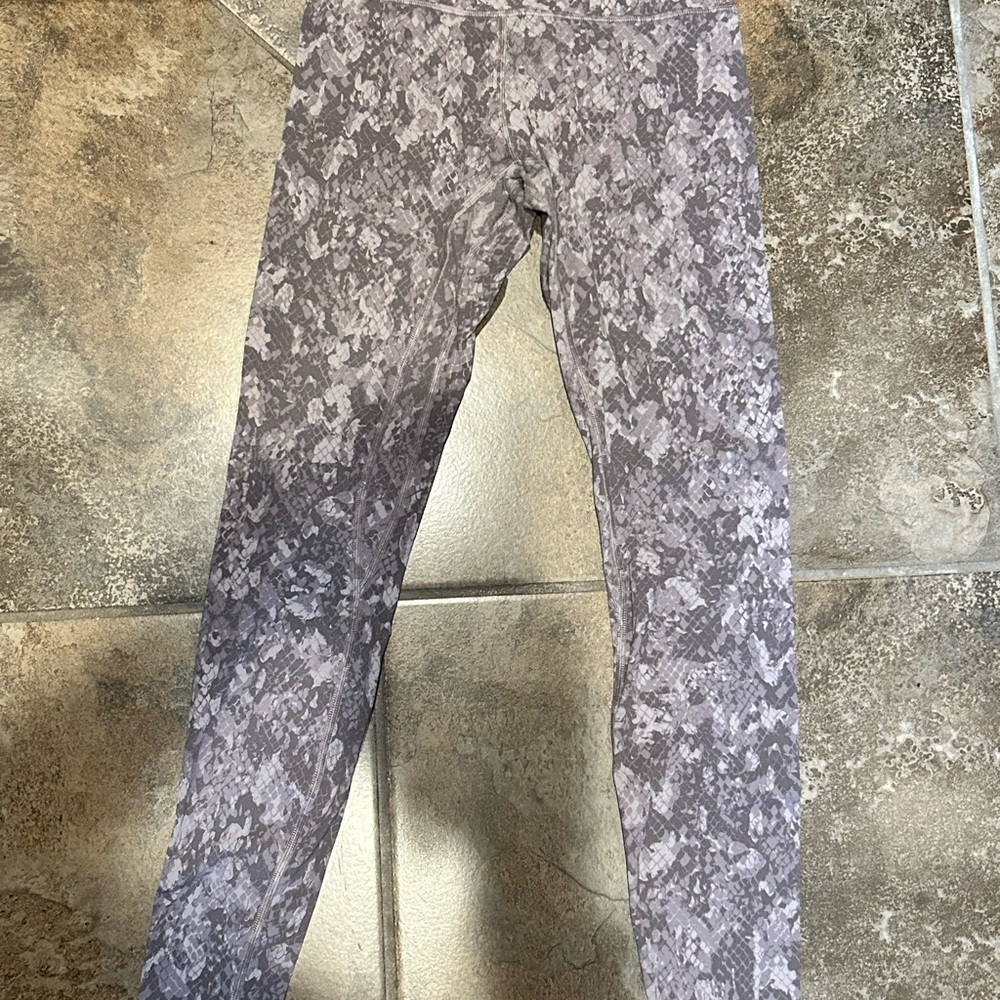 lululemon athletica Gray Patterned Leggings